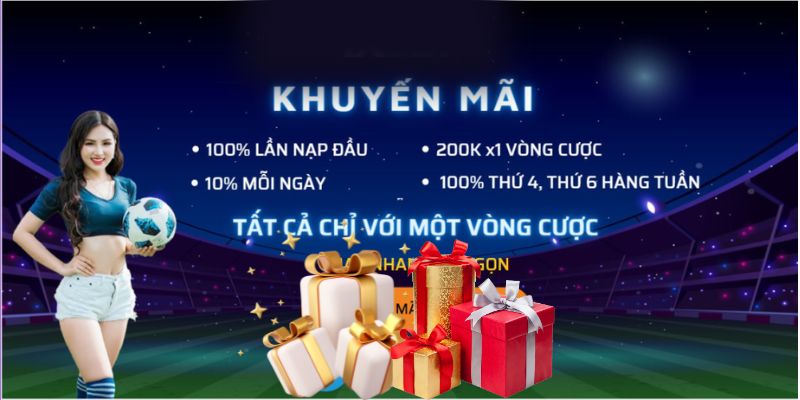Khuyến mãi 100% tiền thưởng nạp đầu cho tân thủ 1XBET